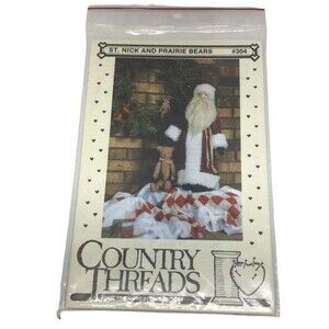 Doll St Nick Father Christmas Prairie Bears Pattern Country Threads 304 Jointed